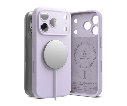 Etui do telefonów Ringke Silicone Magnetic Magsafe do Iphone 17 Pro Max Light Purple